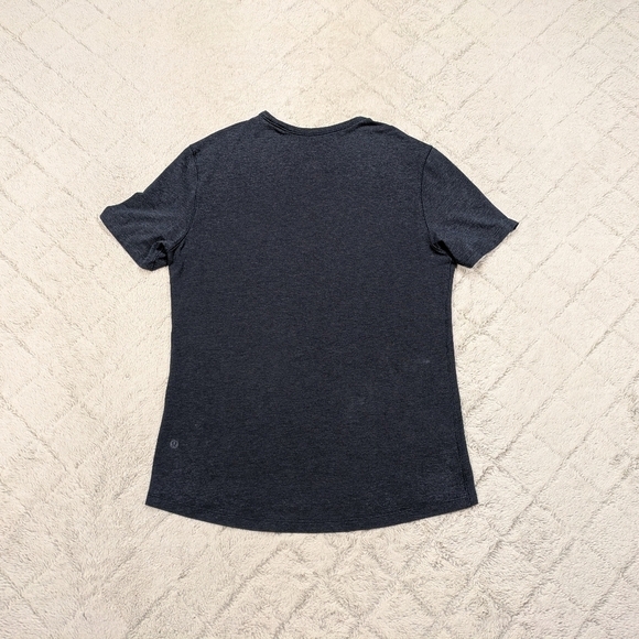 Lululemon Shirt Men's M Blue Navy Heather 5 Year Basic Tee Pima Cotton - Picture 6 of 7